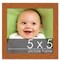 Square Modernist Brown Picture Frame - UV Acrylic, Foam Board Backing, Hanging Hardware